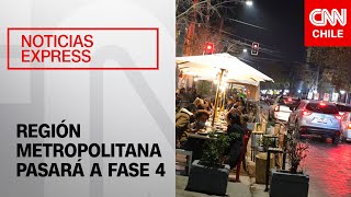 Confirman que toda la Región Metropolitana avanzará a Fase 4 desde este sábado