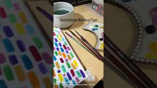 Thanks @ThisWritingDesk for the #sketchbook #warmup idea! I loved it! #art #arttherapy #gouache