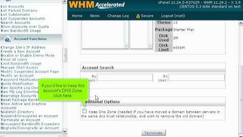 How to terminate and permanently delete an account from your WHM server | FastDot Cloud Hosting