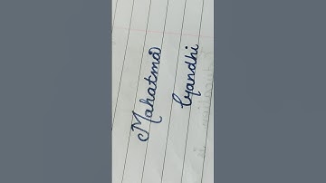 Mahatma Gandhi💕 name calligraphy|Cursive writing|#viral #ytshorts #handwriting #writing #calligraphy