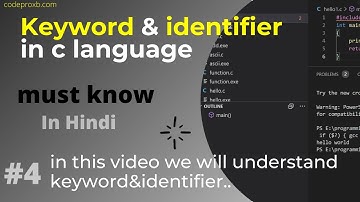 what is keyword and identifier in c programming in hindi