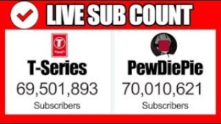 PEWDIEPIE VS T-SERIES LIVE SUB COUNT: FINAL BATTLE! PEWDIEPIE LOSE #1 PLACE?! ; screenshot 5