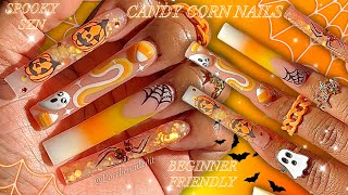 видео: ✨🎃 Маникюр на Хэллоуин с кукурузой и сладкими конфетами 💛🧡🤍🕷️🕸️ Как нарисовать 3D-привидение 👻 и ... картинка: ✨🎃 Маникюр на Хэллоуин с кукурузой и сладкими конфетами 💛🧡🤍🕷️🕸️ Как нарисовать 3D-привидение 👻 и ...
