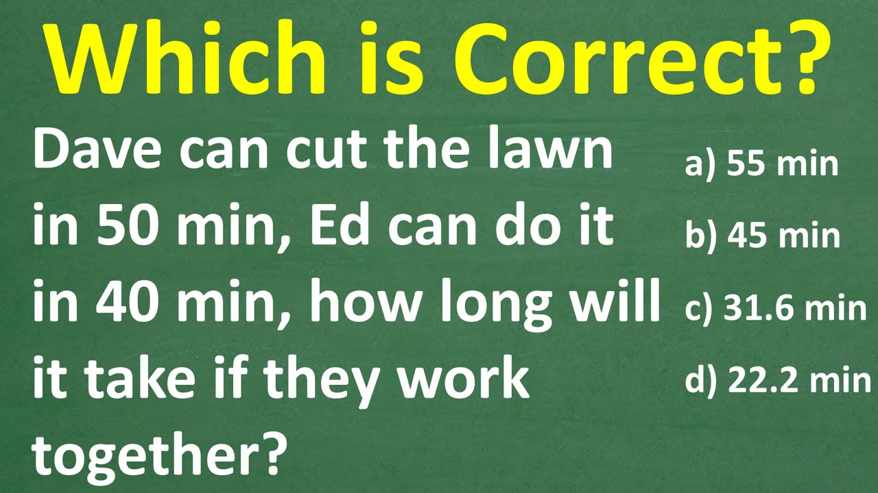 Two People, One Job — How Long Does It Take? Looks Easy… But Almost Everyone Gets It Wrong