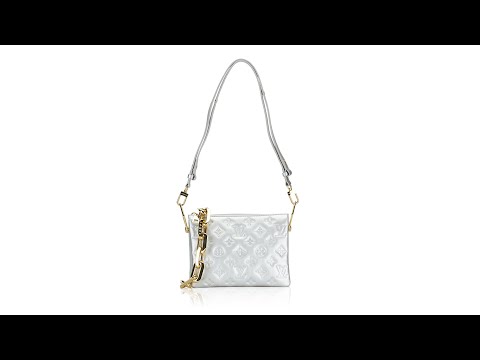 Louis Vuitton Embossed Monogram Coussin BB Silver Louis Vuitton Embossed Monogram Coussin BB Silver