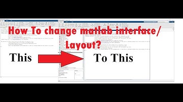 How to change MATLAB interface or layout?