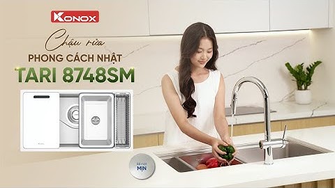 Chậu rửa phong cách Nhật bề mặt MỊN | TARI 8748SM | Chậu rửa bát 1 hố Konox