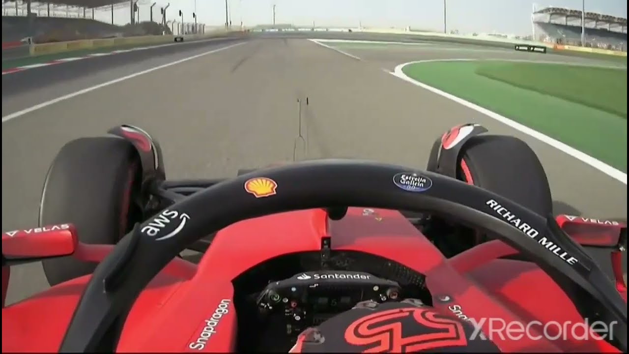 Watch onboard Carlos Sainz F1-75 practice start 2022 Bahrain F1 testing