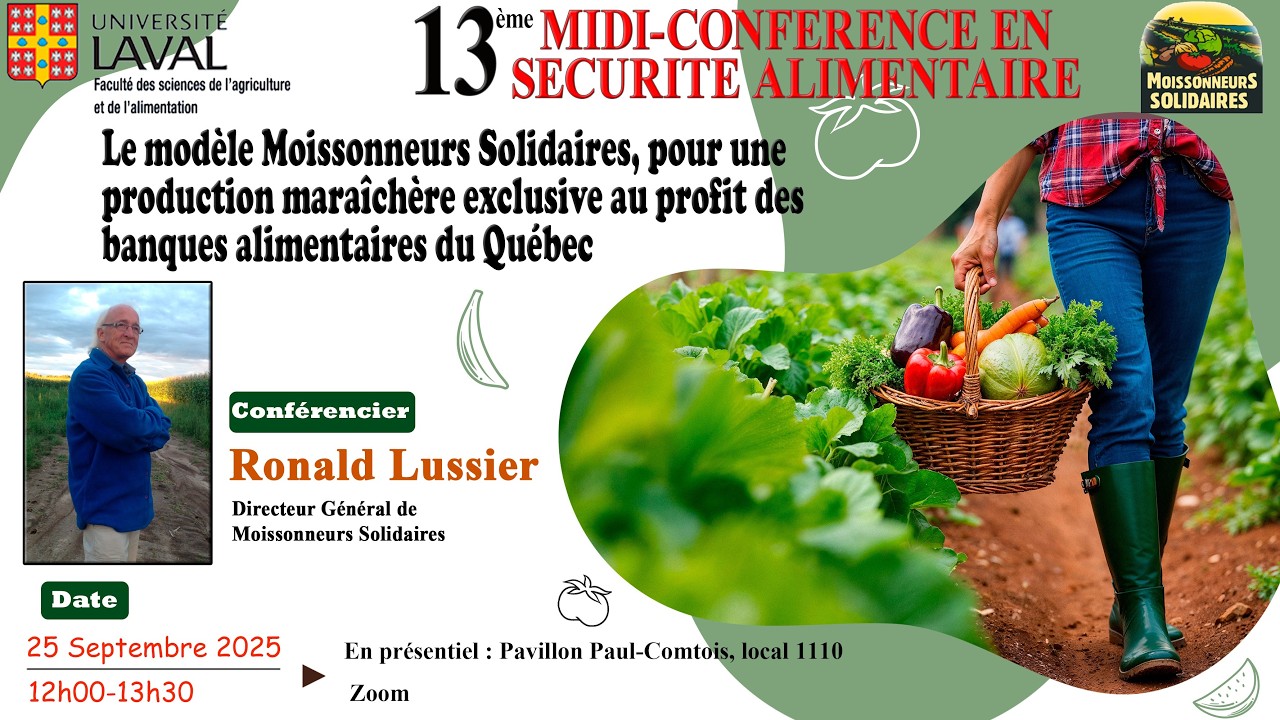 Agir pour la sécurité alimentaire | Midi-conférence avec Frédéric Martin