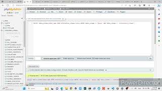 Look at all tables in current database in phpmyadmin. -- SQL