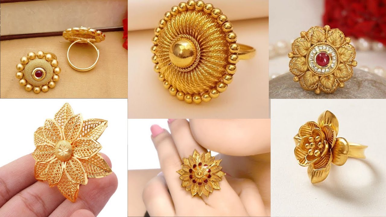 Antique Golden Finger Ring Sku-5928 E2, अंगूठी, फिंगर रिंग - R-Chie  Creations, Mumbai | ID: 2852224384333