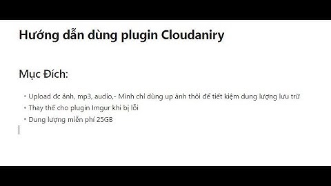 HƯỚNG DẪN PLUGIN CLOUDINARY ĐỂ UPLOAD ẢNH TRONG OBSIDIAN- GIẢI PHÁP THAY THẾ PLUGIN IN IMGUR