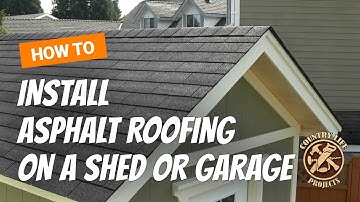 How To Install Asphalt Roofing Shingles on a Shed or Cabin - Shed Building Video 13 of 15