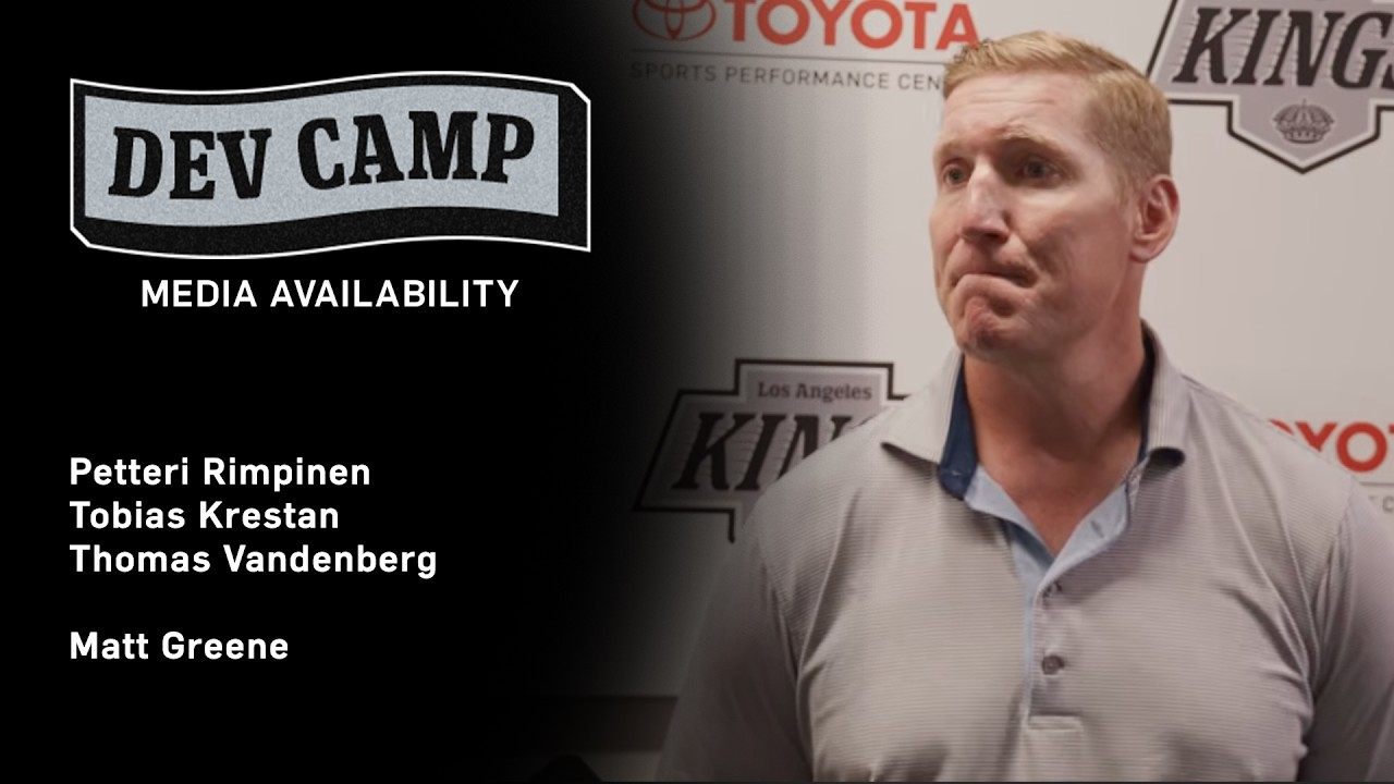 MEDIA: Rimpinen, Krestan, Vandenberg, and Matt Greene | 06.30.26 LA Kings Development Camp