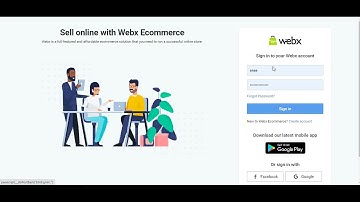 Webx ECommerce | How to reset password