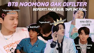 BTS NGOMONG GAK DI FILTER, SEPERTI FAKE SUB PADAHAL INI REAL | BTS Funny Moments (Sub Indo)