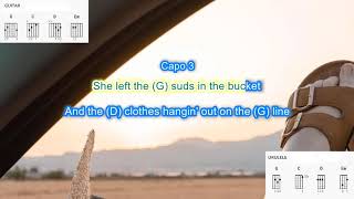 Miniatura de "Suds in the Bucket (Capo 3) by Sara Evans play along with scrolling guitar chords and lyrics"