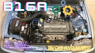 B16a Swap prep and parts for my 1990 Honda Civic Hatch! Tricks and tips!