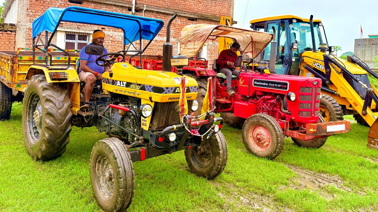 JCB 3dx Loading Mud in Tractors | Mahindra 275 | ALT 3500 | Tractor Video