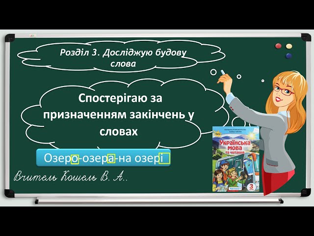 3 клас. Українська мова. Спостерігаю за призначенням закінчень у мовленні