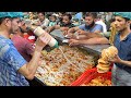 Kfc style zinger burger  speedy guy making 100 paratha zinger roll  crazy rush for fast food