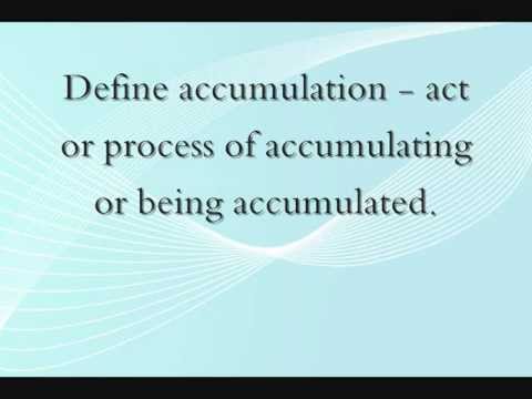Define accumulation