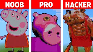 NOOB VS PRO VS HACKER Minecraft Pixel art✨ Peppa Pig