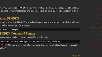Create Demo Video Files Using FFMPEG in PHP