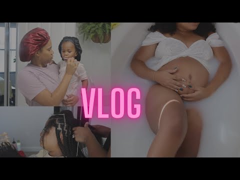 Day in the Life Vlog: Maternity Shoot, Knotless Braids, Running Errands