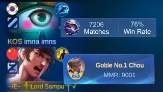 I MEET PRO CYCLOPS IN RANKED GAME 😱🤯|| CHOU - MOBILE LEGENDS