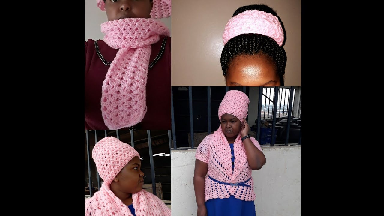 Crochet two hours simple scarf/head wrap - YouTube