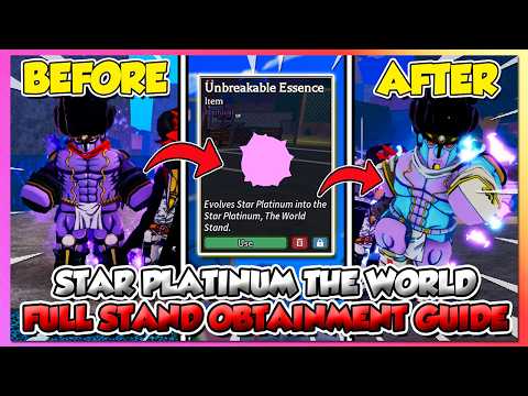 Bizarre Lineage Update 1 How To Get Star Platinum The World Fast + Full Guide! (codes)