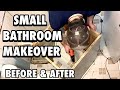 EXTREMELY SMALL BATHROOM MAKEOVER * EASY DIY VANITY AND BACKSPLASH * HOME PROJECTS ON A BUDGET *