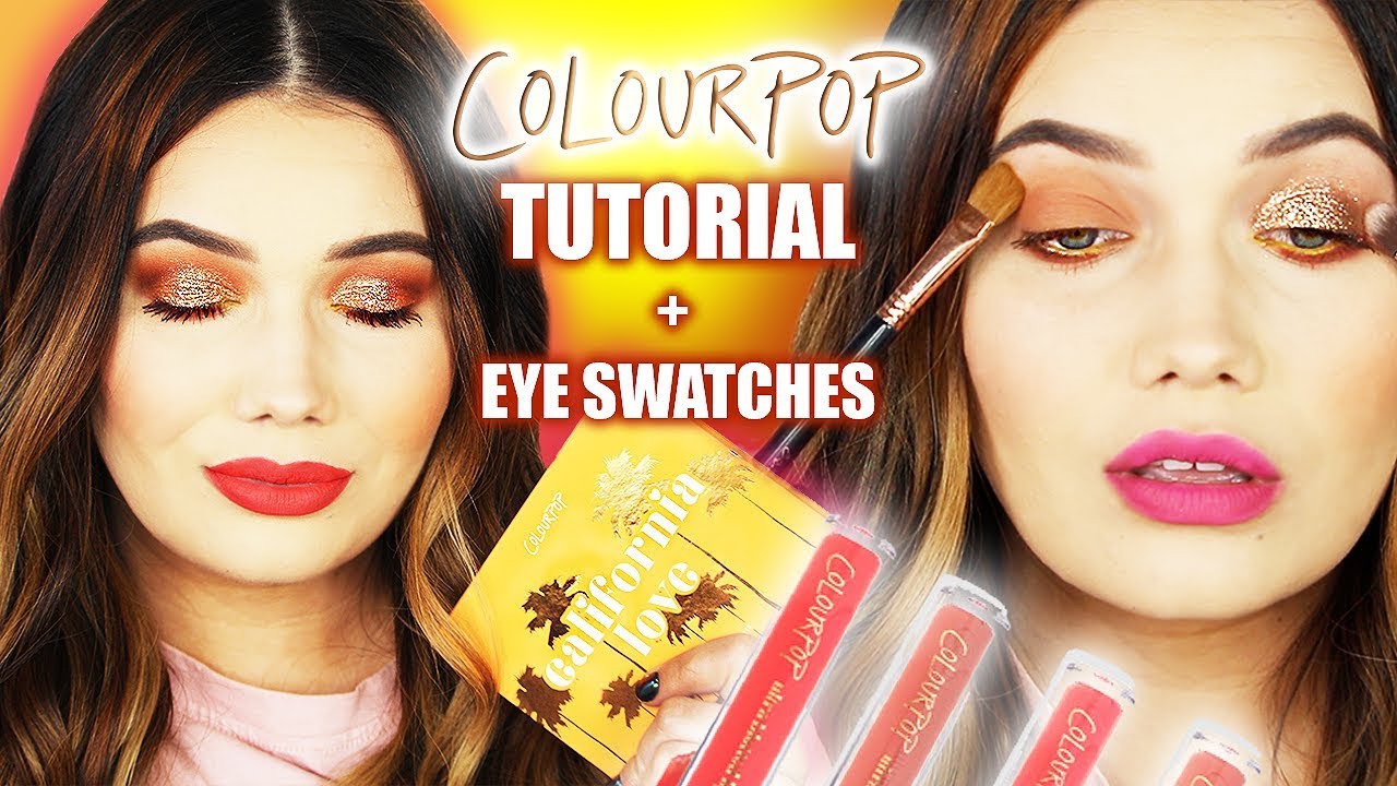 Colourpop California Love Tutorial Face Swatches Real Swatches By Thatgirlshaexo