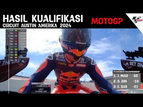 Hasil KUALIFIKASI motogp Amerika 2024 ~ hasil MotoGP hari ini ~ starting grid motogp austin