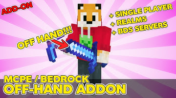 You can use the OFF-HAND in Minecraft Bedrock?
