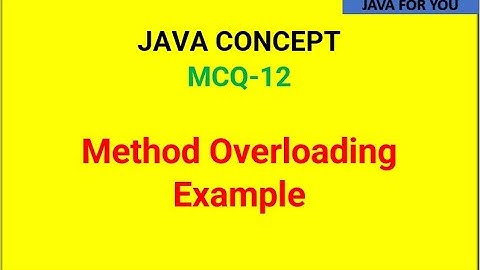 Java method overloading with example in tamil