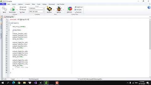 Blinking LED on CCS C Compiler   Lào Vĩ Thiên Tú   18146069