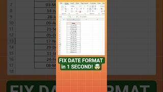 The Fastest Way to Fix Excel Date Chaos #excel #hack #tutorial