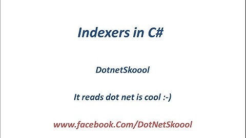 Indexers in C#