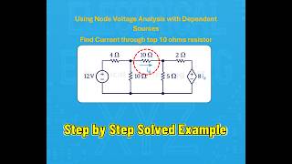 Node Volatage Analysis using Depedent Sources Step by Step Example 1