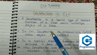 What is constructor with example ? Types of constructors | C++ Programming tutorials in Hindi - 59