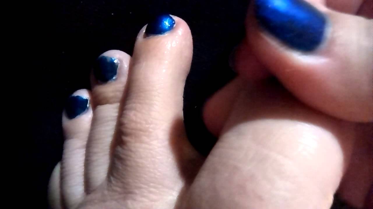 Peeling off my toenail polish YouTube