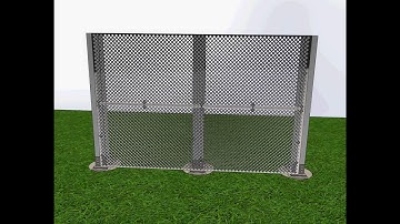 AIMS Composites Fiberglass Security Fence Section Assembly
