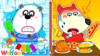 Hot vs Cold Food Challenge - Wolfoo! Yes Yes Stay Healthy with Healthy Food | Wolfoo Cartoon Family