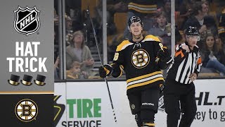 David Pastrnak earns 100th goal, hat trick in 8-2 win