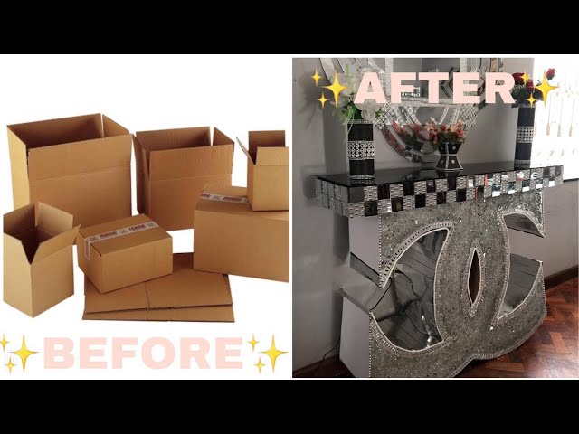 HOW TO: MAKE A CHANEL TABLE WITH CARDBOARDS DIY 