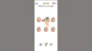 brain out level 19 - which one is raw egg