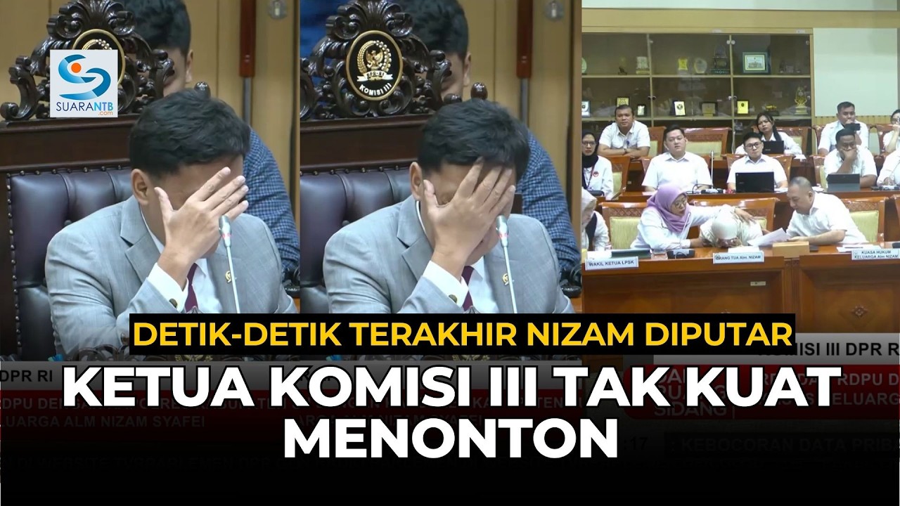 Detik-Detik Terakhir Nizam Diputar di Gedung DPR, Ketua Komisi III Tak Kuat Menonton