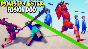 Fusion duo! Jester Red Jade & Jester Shogun vs Every Faction- Totally Accurate Battle Simulator TABS